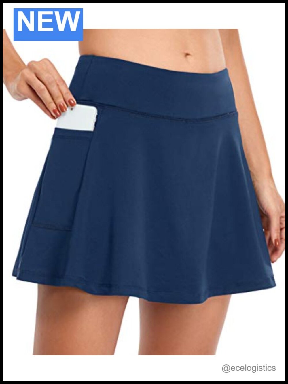 Women's Athletic Skort with Pockets, High Waisted Tennis Skirt, Built-in